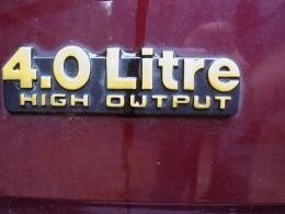 Embleem 4.0Litre+high goud XJ/gebruikt